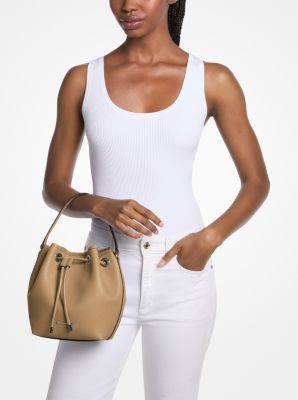 Avery Medium Bucket Messenger Bag in HUSK | Michael Kors