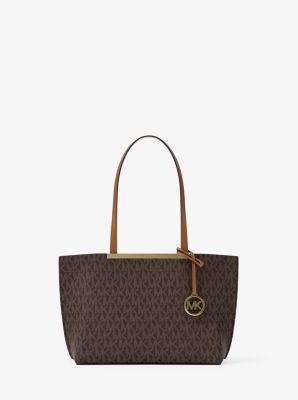Evelyn Small Signature Logo Tote Bag