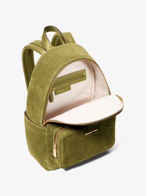 Thumbnail - MK Rucksack Tanner Medium Aus Wildleder - Grün - Michael Kors