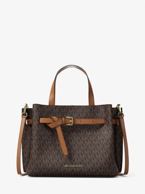 Emilia Medium Signature Logo Satchel image number 0