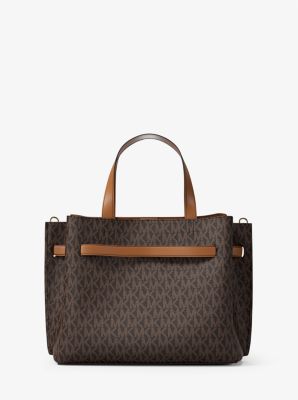 Emilia Medium Signature Logo Satchel image number 2