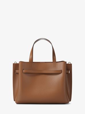 Sac Emilia de taille moyenne en cuir grainé in VALISE | Michael Kors