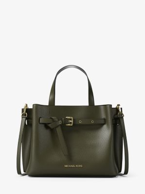 Emilia Medium Pebbled Leather Satchel image number 0