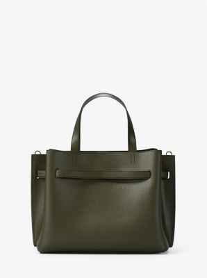 Emilia Medium Pebbled Leather Satchel image number 2