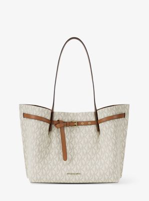 Borsa tote Emilia grande con stampa logo image number 0