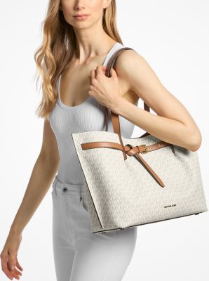 Borsa tote Emilia grande con stampa logo image number 3