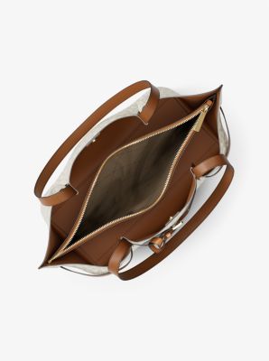 Borsa tote Emilia grande con stampa logo image number 4