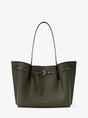 MK Shopper Emilia Large Aus Gekrispeltem Leder - Grün