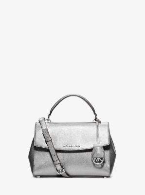 Michael Kors - Ava Medium Saffiano Leather Satchel Grey