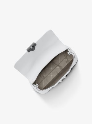 Tribeca Medium Quilted Leather Satchel in OPTIC WHITE | Michael Kors