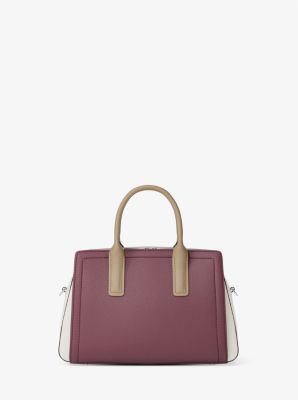 Laila Small Color-Block Leather Satchel image number 2