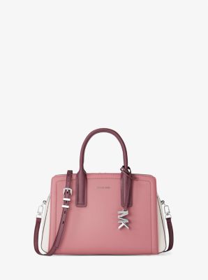 Laila Small Color-Block Leather Satchel