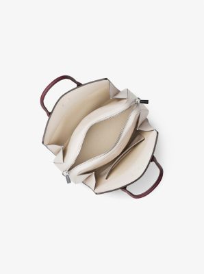 Laila Small Color-Block Leather Satchel