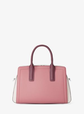 Laila Small Color-Block Leather Satchel