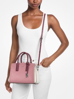 Laila Small Color-Block Leather Satchel