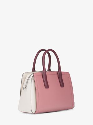 Laila Small Color-Block Leather Satchel