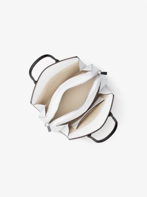 Laila Small Color-Block Leather Satchel in QUARRY GREY MULTI | Michael Kors