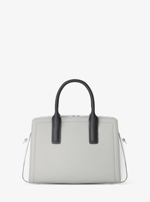 Laila Small Color-Block Leather Satchel in QUARRY GREY MULTI | Michael Kors