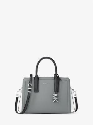 Laila Small Color-Block Leather Satchel image number 0