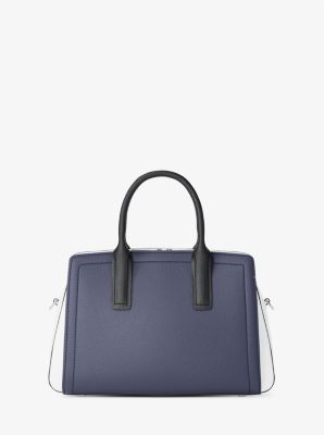 Laila Small Color-Block Leather Satchel in DRESS BLUES | Michael Kors