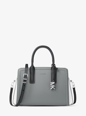 Laila Medium Color-Block Leather Satchel