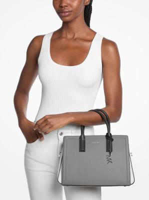 Laila Medium Color-Block Leather Satchel