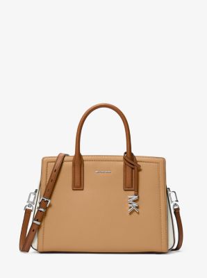 Laila Medium Color-Block Leather Satchel