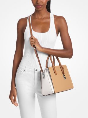 Laila Medium Color-Block Leather Satchel