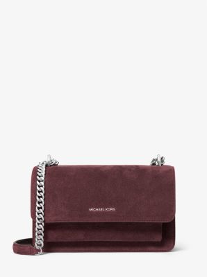 Bolso de hombro Claire grande de gamuza