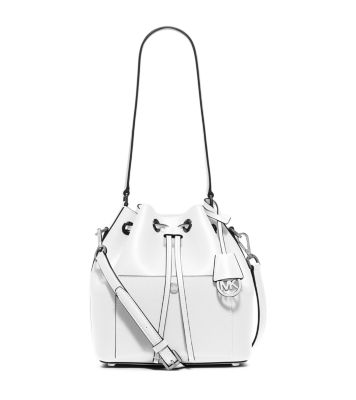 michael kors white bucket bag