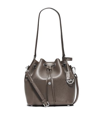 Medium saffiano leather bucket on sale bag