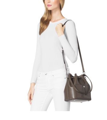 Medium saffiano leather bucket on sale bag