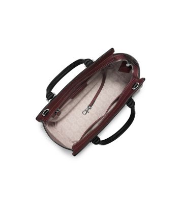 Selma Medium Color-Block Leather Satchel