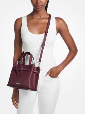 Emilia Small Pebbled Leather Satchel image number 3