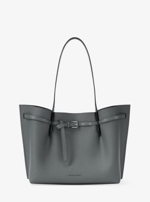 MK Shopper Emilia Large Aus Gekrispeltem Leder - Grau