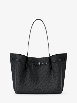 MK Shopper Emilia Large Mit Signature-Logomuster - Schwarz