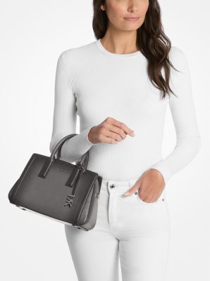 Laila Small Burnished Leather Satchel image number 2