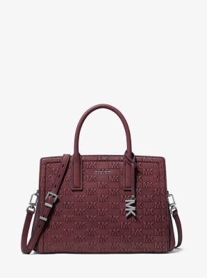 Henkeltasche Laila Medium aus poliertem Leder mit Logoprägung image number 0