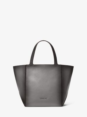 MK Shopper Jordi Medium Aus Poliertem Leder - Grau