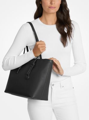 Thumbnail - MK Shopper Quinn Large Aus Gekrispeltem Leder - Schwarz - Michael Kors
