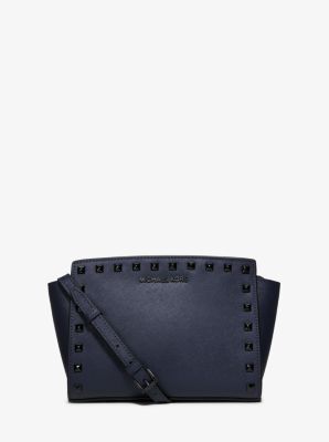 Michael Michael Kors Selma Medium Studded Saffiano Messenger