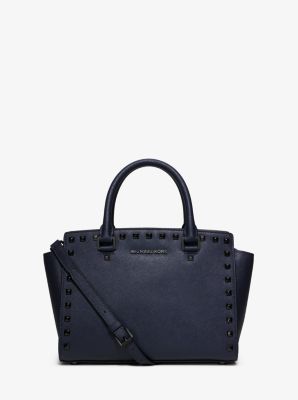 Michael kors selma clearance studded satchel