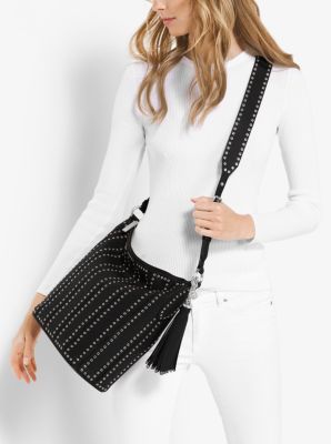 Brooklyn Large Grommet Leather Feed Bag