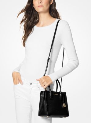 Michael Michael Kors Mercer Medium Leather Messenger - Black