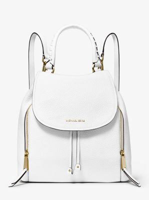 michael kors white backpack purse