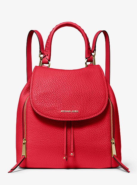 Viv Large Leather Backpack - BRIGHT RED - 30F6GVBB3L