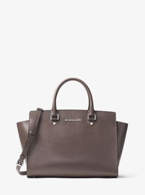 Selma Large Patent-Leather Satchel