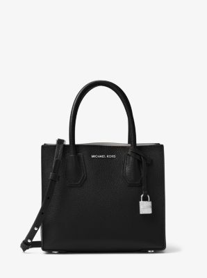 black leather mk purse