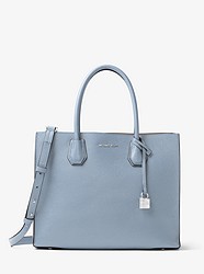 Mercer Large Leather Tote - PALE BLUE - 30F6SM9T3L