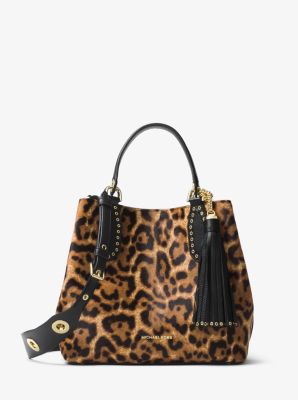 Michael kors leopard hot sale calf hair handbag